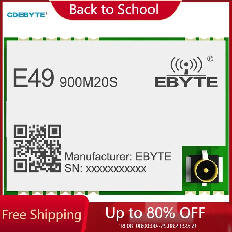 CMT2300A 868MHz 915MHz Wireless Transceiver RF Module CDEBYTE E49-900M20S SMD 20dBm 3000m Long Range FEC IPEX Stamp Hole IoT DIY