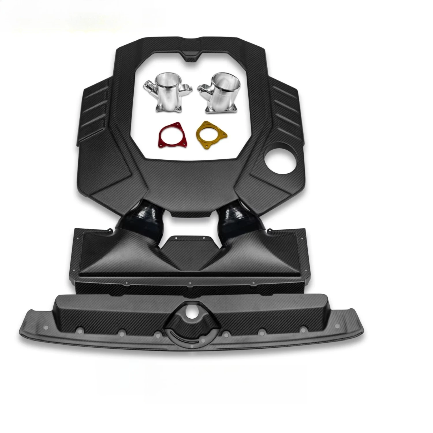 

Bestselling ForAudi RS6 RS7 Carbon Fiber Engine Hood Water Tank Cover Air Intake Parts More Air Intake Pipe Kit