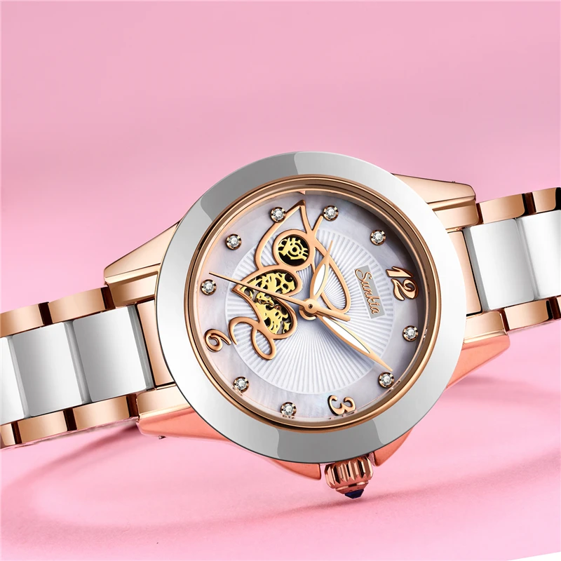 LIGE Rose Gold Watch Woman Brand Luxury Women Quartz Watches Ladies Bracelet Female Wrist Watch Girl Clock Gift Relogio Feminino