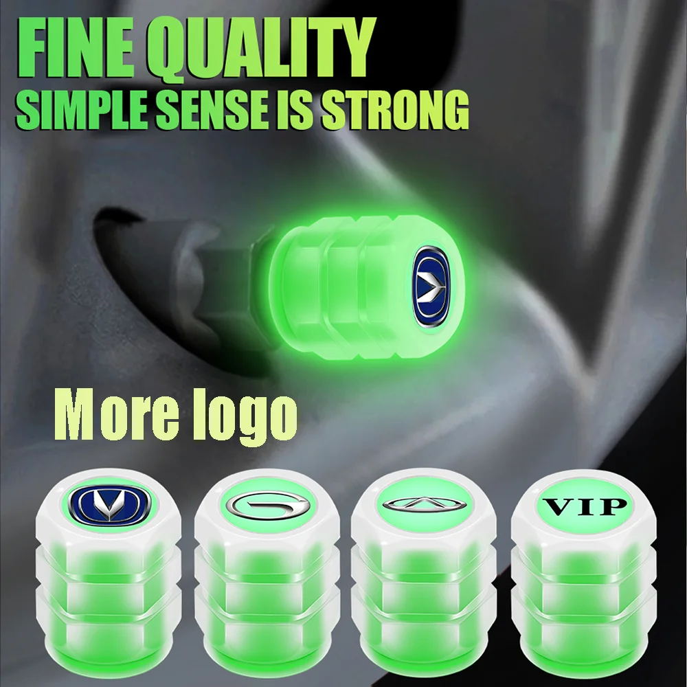 4Pcs Luminous Car Tire Valve Caps Dust-proof Covers Decoration For Hyundai I30 I40 I20 IX35 Tucson Elantra Sonata Accessories