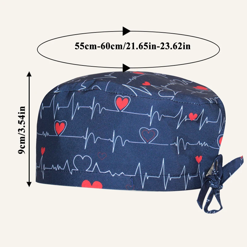 Gorros de trabajo de enfermería para hombre y mujer, gorro exfoliante TOOTH, gorros estéticos para clínica F1170, nuevo patrón, 2026
