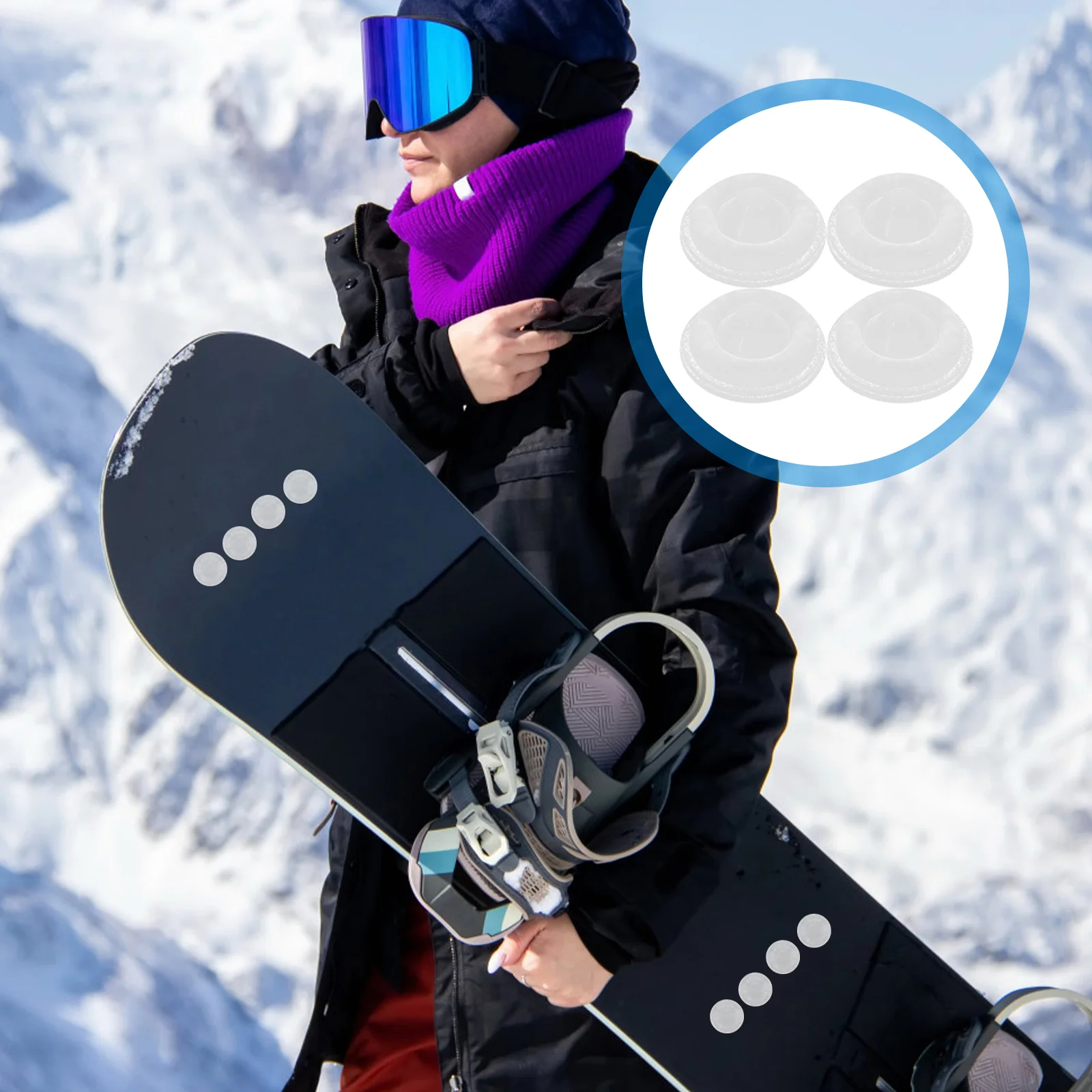 

30 Pcs Snowboard Mat Wall Mount Horizontal Sled Skiing Gloves Ice Skating Accessories Applique