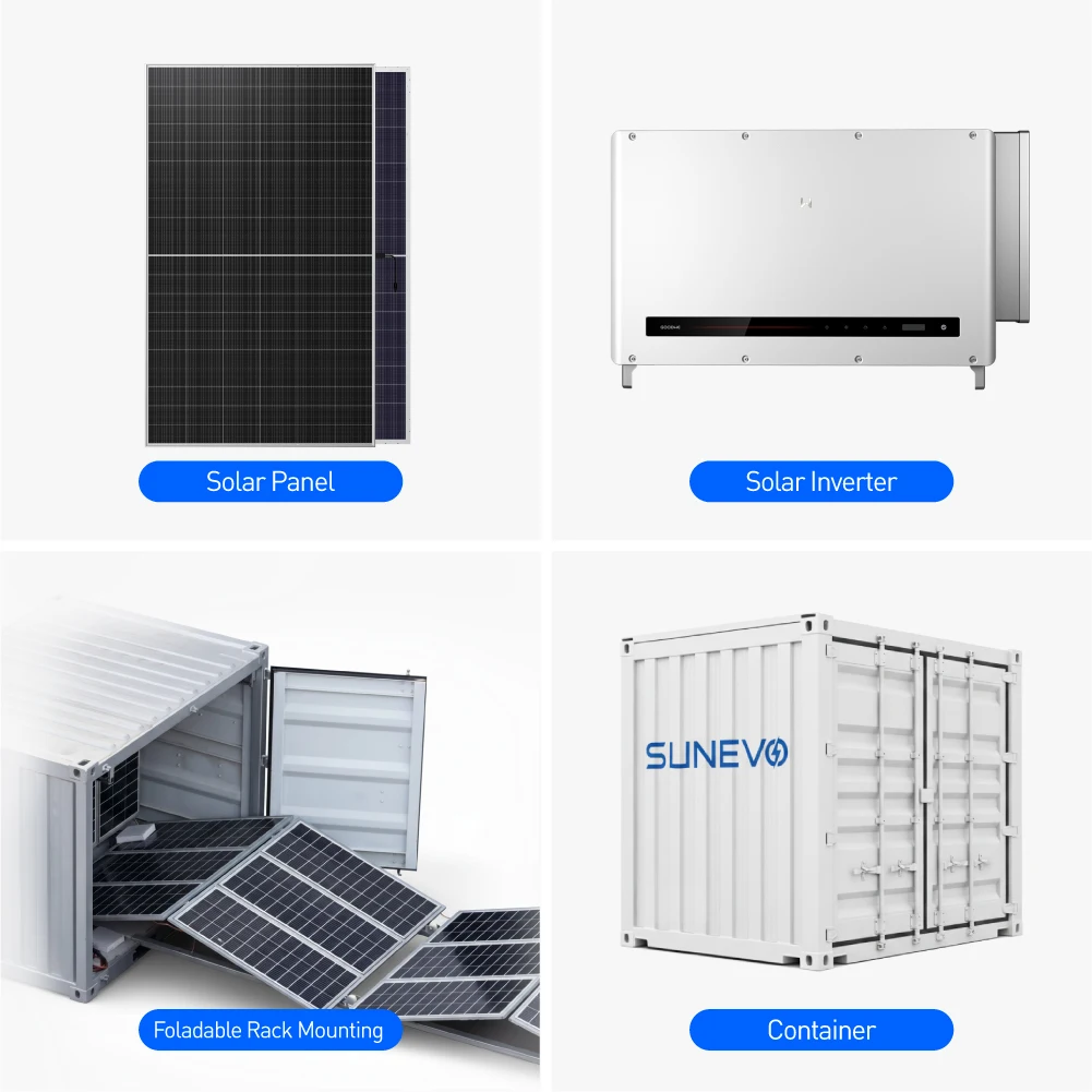 Industrial Grade 200kW Solar Container With Integrated Foldable Solar Panels For Sustainable Energy Storage And Grid Support