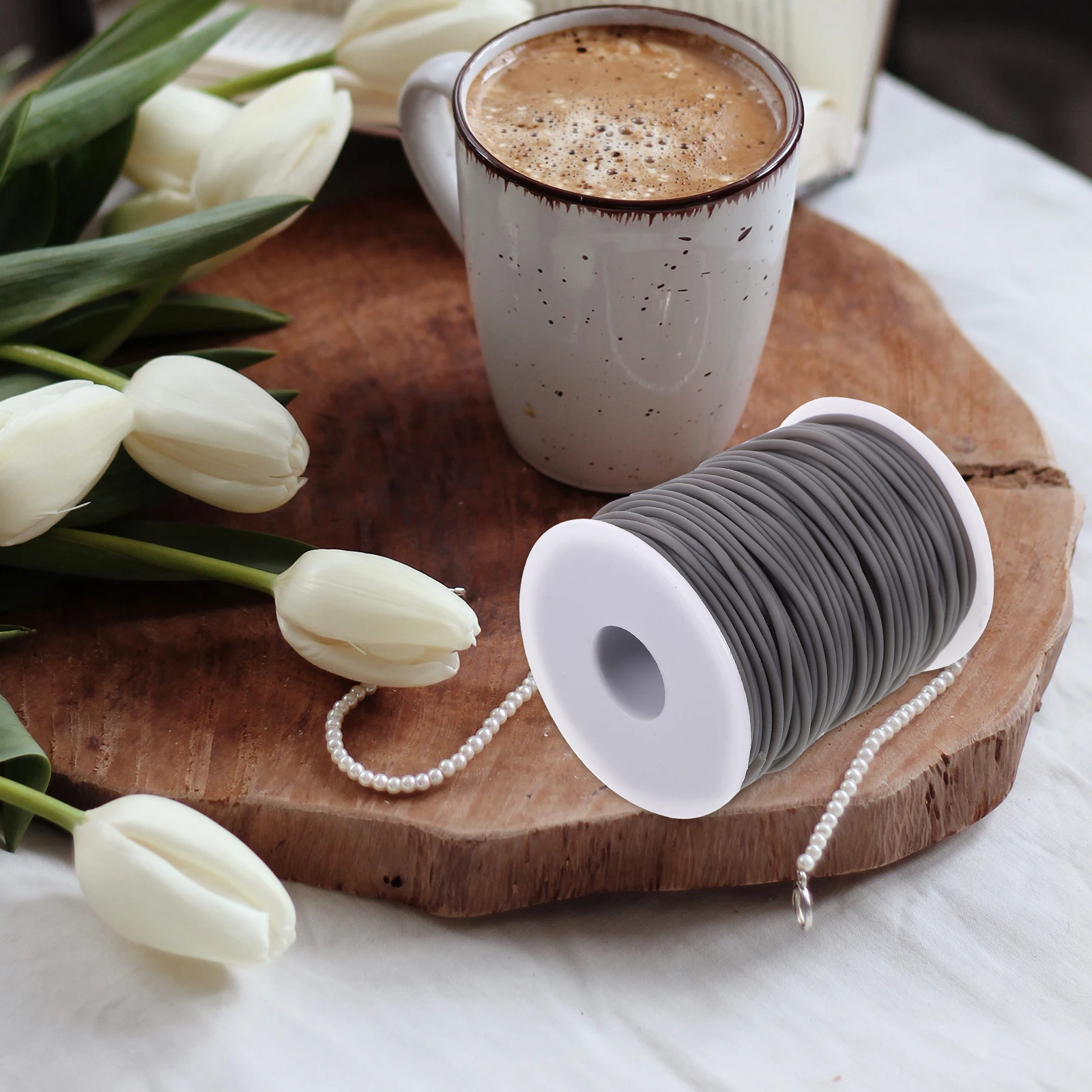 

PVC Beaded Rope Elastic Cord Stretchy Bracelet DIY Jewelry Making Supplies Multipurpose Beading Thread Premium Material Wear