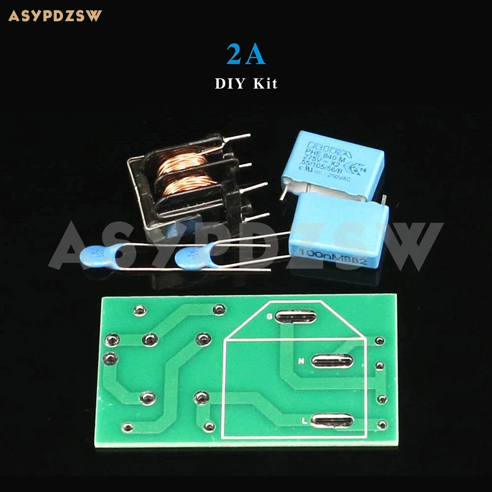 2A/4A HIFI EMI Audio Amplifier Filter Socket DIY kit/Finished board Without socket or With gold plated Aucharm AC socket