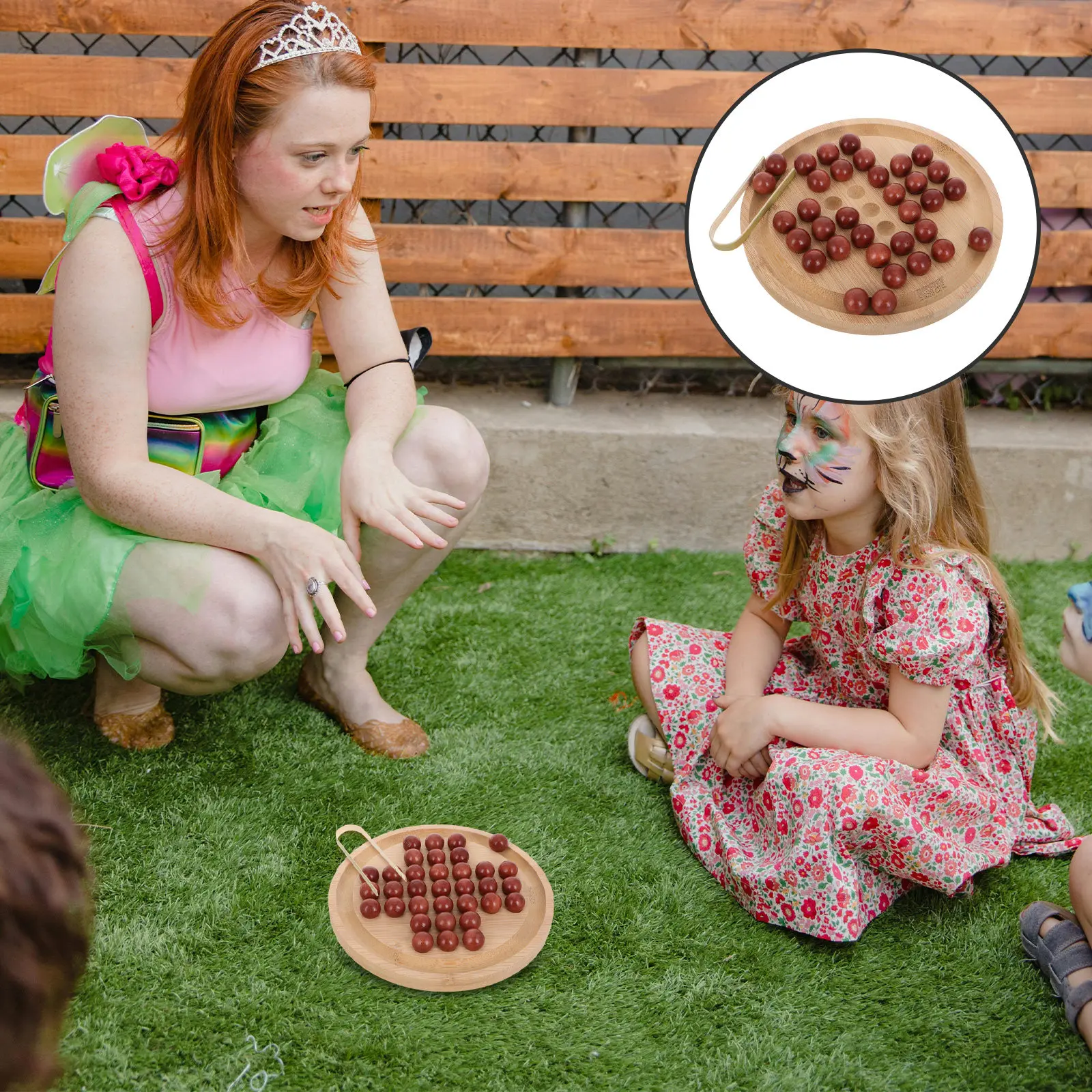 

1Set Kids Bamboo Chess Set Puzzle Game for One Player Enhances Strategic Thinking Problem Solving Skills Desktop