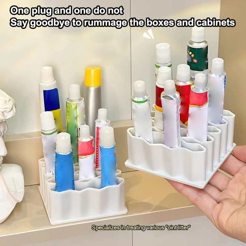 1/2PCS Wave-Design Desktop Organizer 5-Tier Stackable Stationery Storage Rack For Pens, Files & Office Supplies