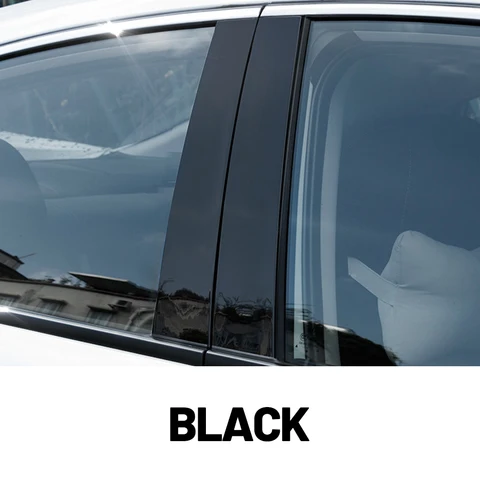 6 шт. подходят для Mitsubishi Outlander 2007 2008 2009 2010 2011 2012 2013, глянцевая черная стойка, оконная дверная крышка, декоративная отделка