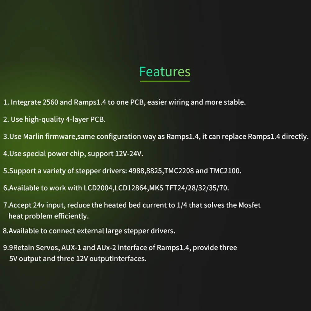 3D Printer Sidewinder X1 and Genius MKS Gen L V1.0 Motherboard With Firmware PCB Board Cable Kit 3Dprinter Accessories