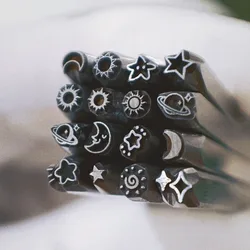 1PC Sun Moon Star Series Jewelry Punching Tool Metal Stamps DIY Leather Silver Craft Puncher Steel Stamper Carving Stamping