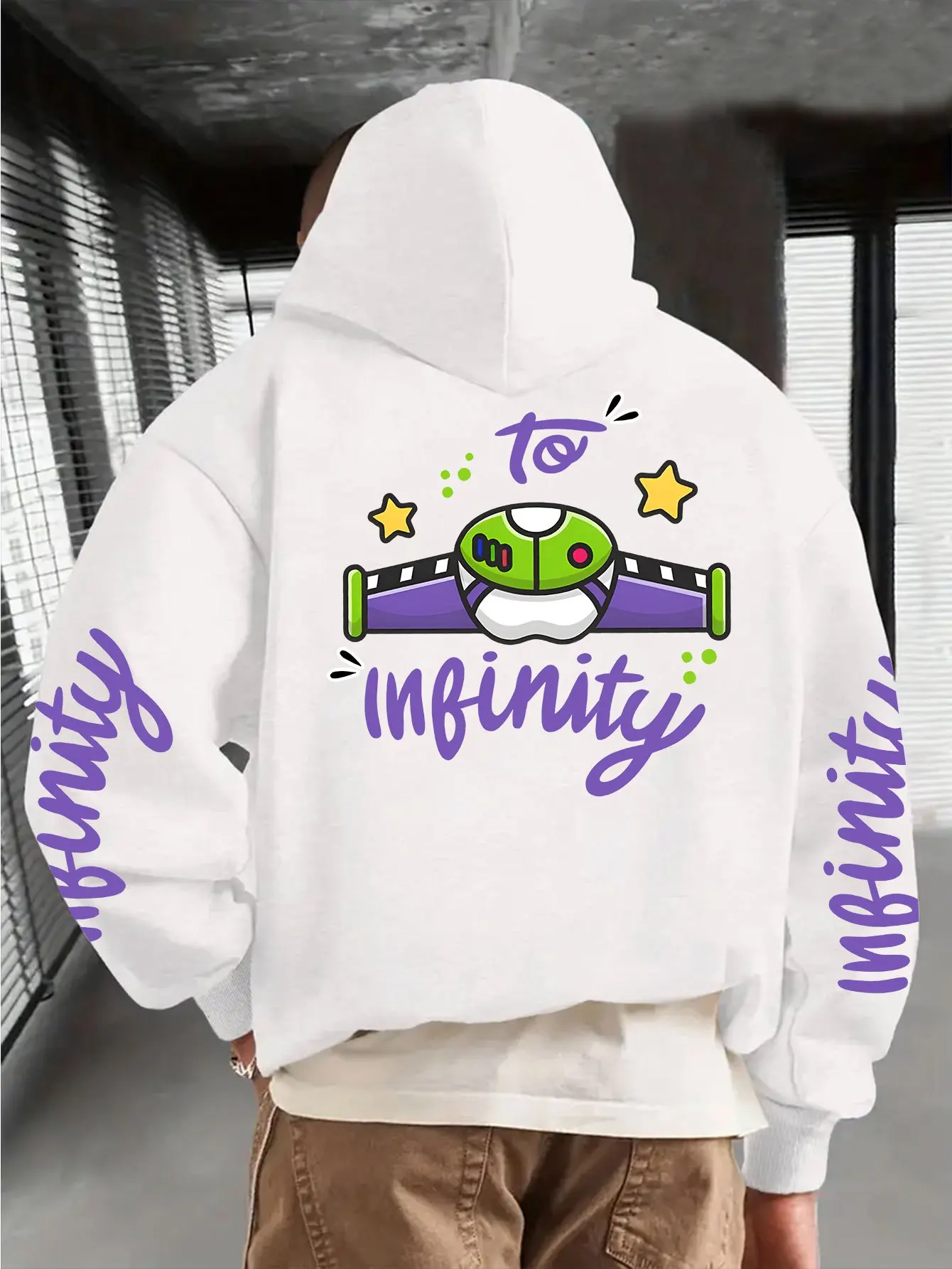 

2026 New American Cartoon Anime Toy Story Buzz Lightyear Long-sleeved Hooded Sweatshirt Loose for Men and Women