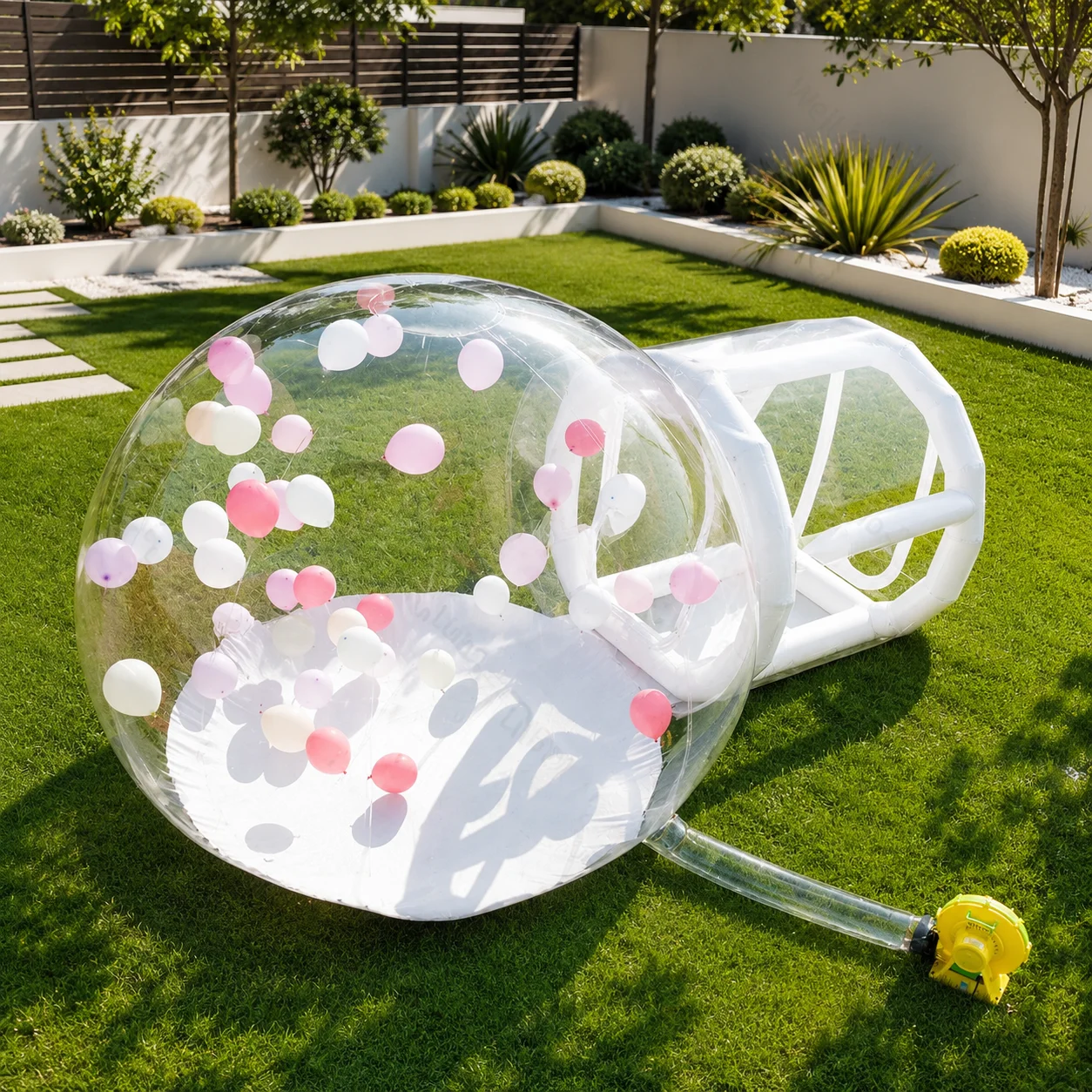 Commercial PVC Transparent Crystal Dome Inflatable Balloon Tent Air Blower Screen Printed Waterproof Durable Snow Globe Easy