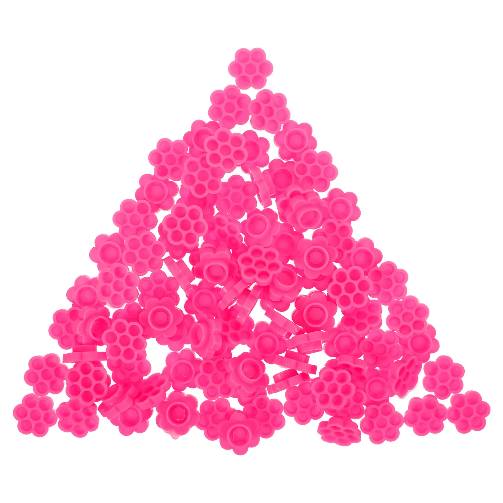 100 Stuks Wimper Lijm Cups Wegwerp Plastic Lash Extension Houder Voor Diy Schoonheidssalon Gebruik Bloemvormige Cup Wimper Extensions