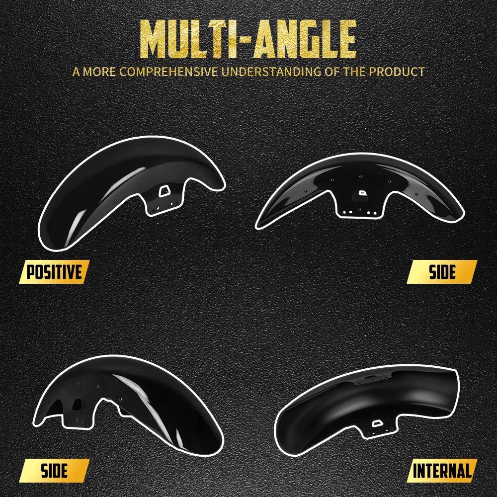 Motorcycle 19'' Wheels Wrap Fender Front Mudguard For Harley Touring Road King Electra Road Street Glide FLHR FLHT FLHX 2014-23