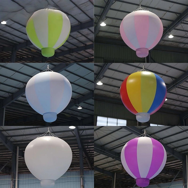 with-PVC Inflatable Hot Air Balloon   Stand, Advertising Strips, Birthday Party Decoration, 1.5mH