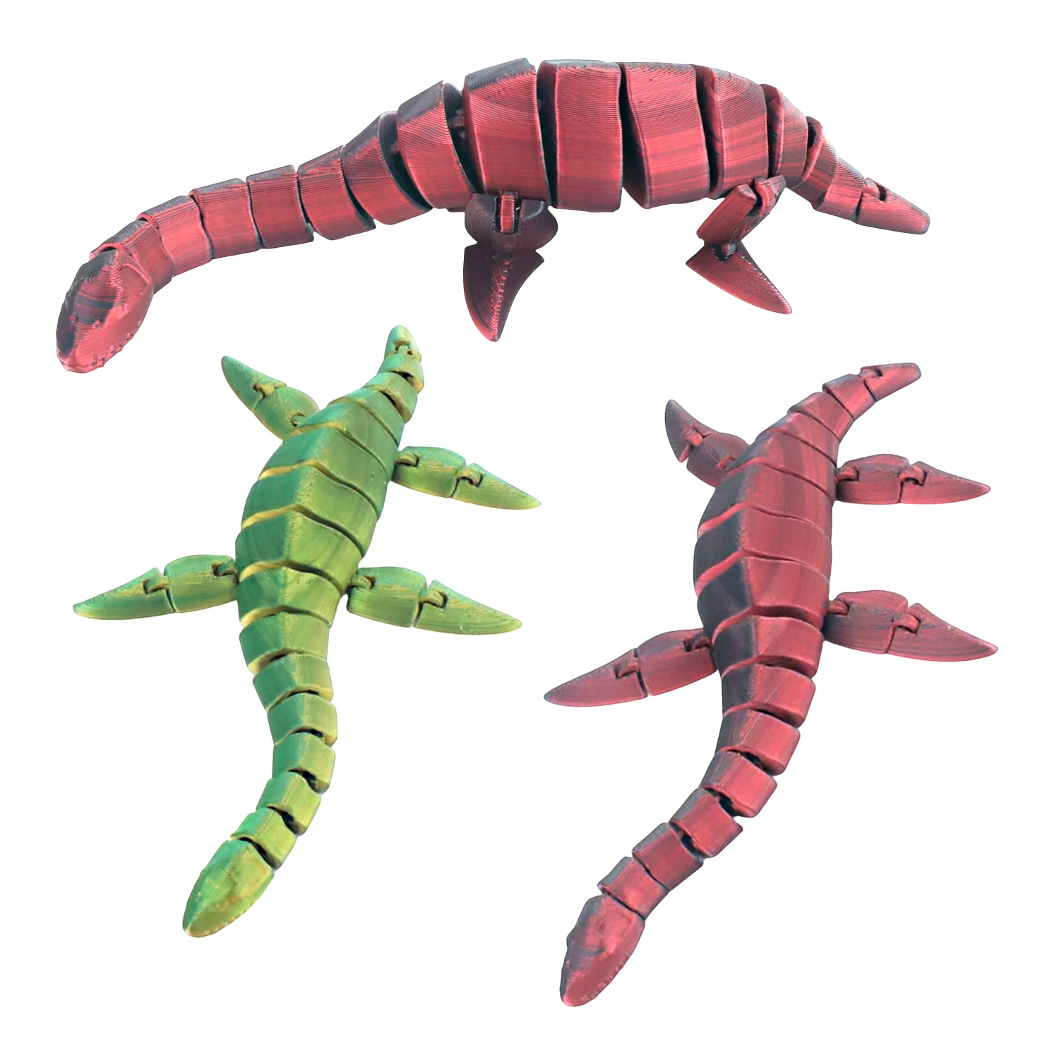 تنين طويل العنق مطبوع ثلاثي الأبعاد، لعبة متحركة مشتركة، زخرفة تنين جديدة، هدية مزخرفة