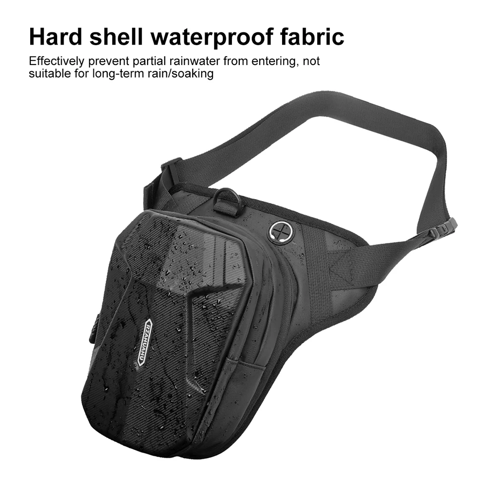 Motorcycle Leg Side Bag EVA Hard Shell Outdoor Casual Waist Bag Fanny Pack Bag Motorbike Mobile Phone Purse Hip Bum Pack