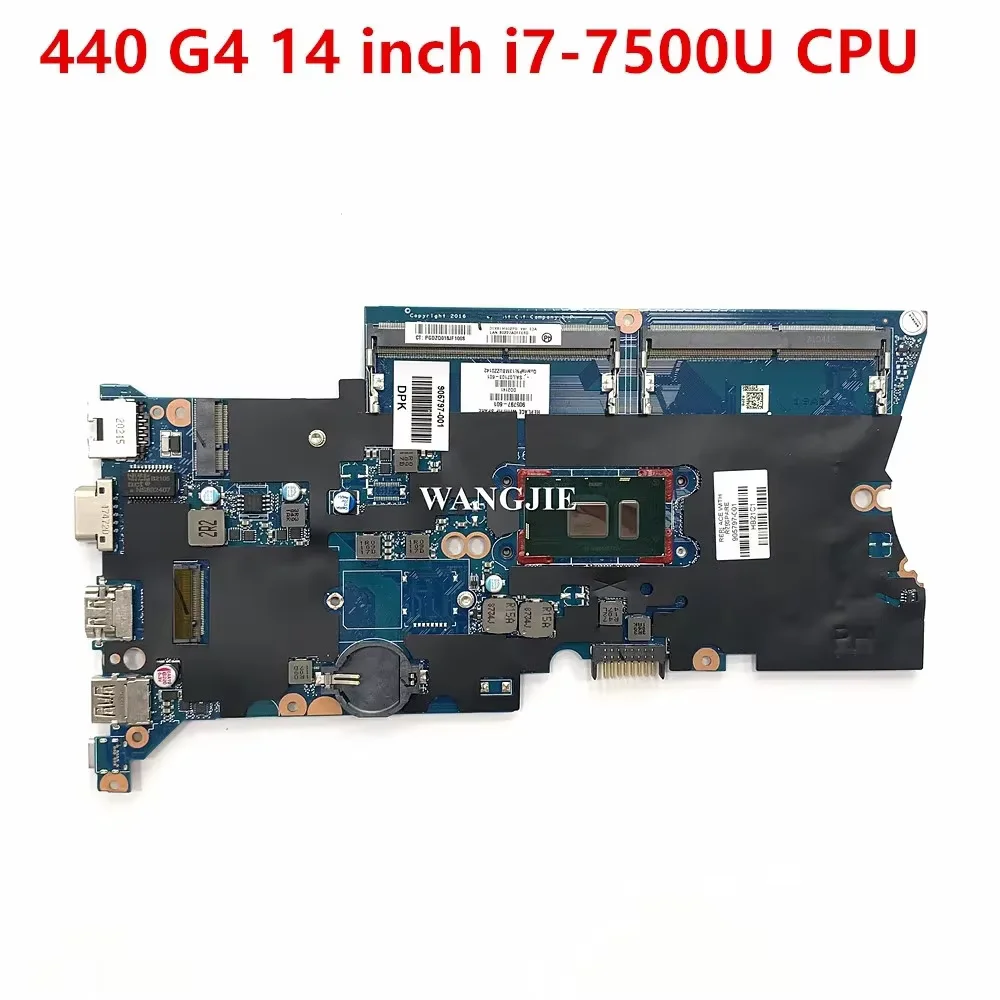 DA0X81MB6E0 For HP Probook 440 G4 14 inch Laptop Motherboard 905797-601 905797-501 905797-001 SR2ZV I7-7500U CPU 100% Working