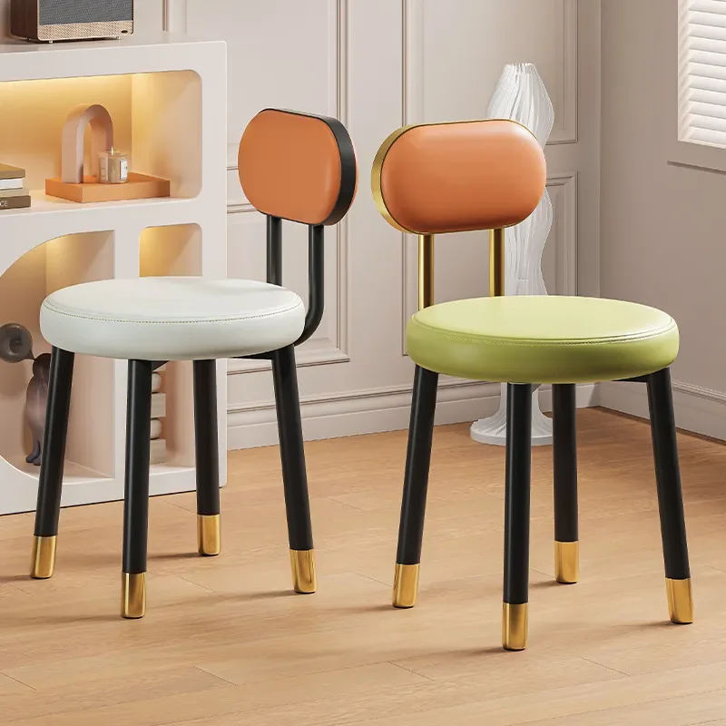for Makeup Chair 2023 New Dresser Stool Girls Bedroom Light Luxury High End Manicure Chair Low Stool Dining Table and Chairs