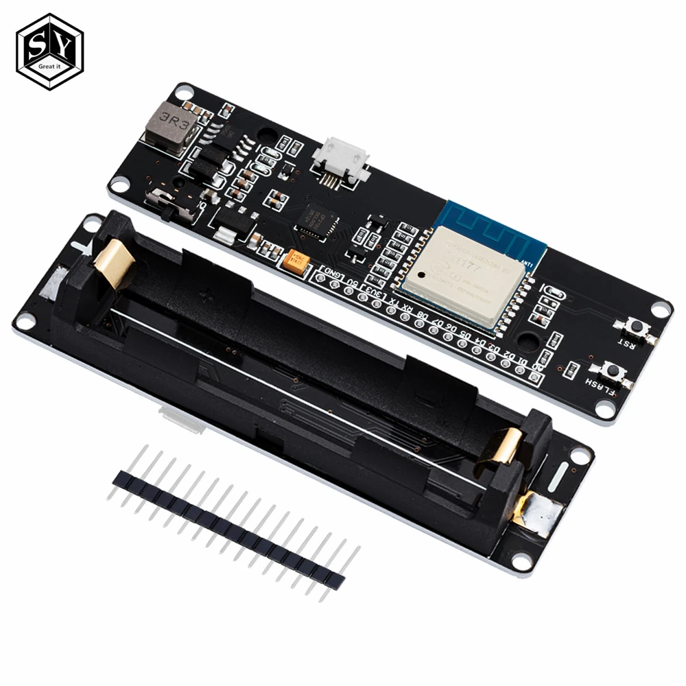 لوحدة WeMos D1 ESP-Wr-02 ESP8266 Nodemcu WiFi مع شحن بطارية 18650