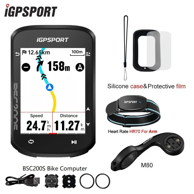 iGPSPORT BSC200S Kleurenscherm GPS Fietscomputer Routen Navigatie Draadloze Fiets Snelheidsmeter Fiets Kilometerteller