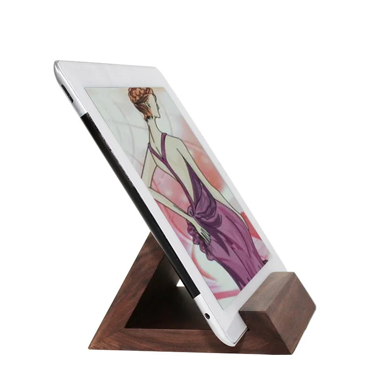 Solid wood tablet support creative mobile phone computer display support desktop bedside wooden painting ipad