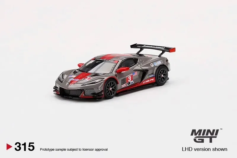 Mini Gt Car Model 1/64 Chevrolet Corvette C8R Number 3 Car Model Simulation Room Ornament Display Car Models Boy Collection Gift