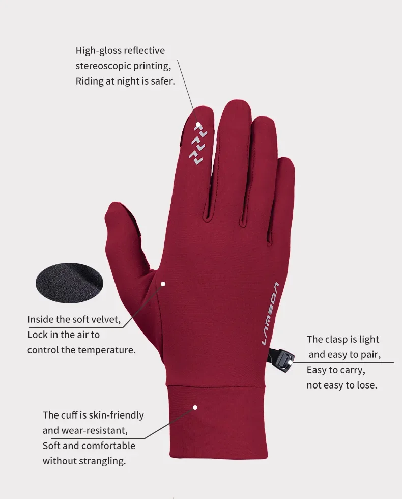LAMEDA Winter-Fahrradhandschuhe 5-15 ℃ Touchscreen Reiten Thermal Road Mountainbike Vollfingerhandschuhe Fahrradzubehör für Herren – Detail 3