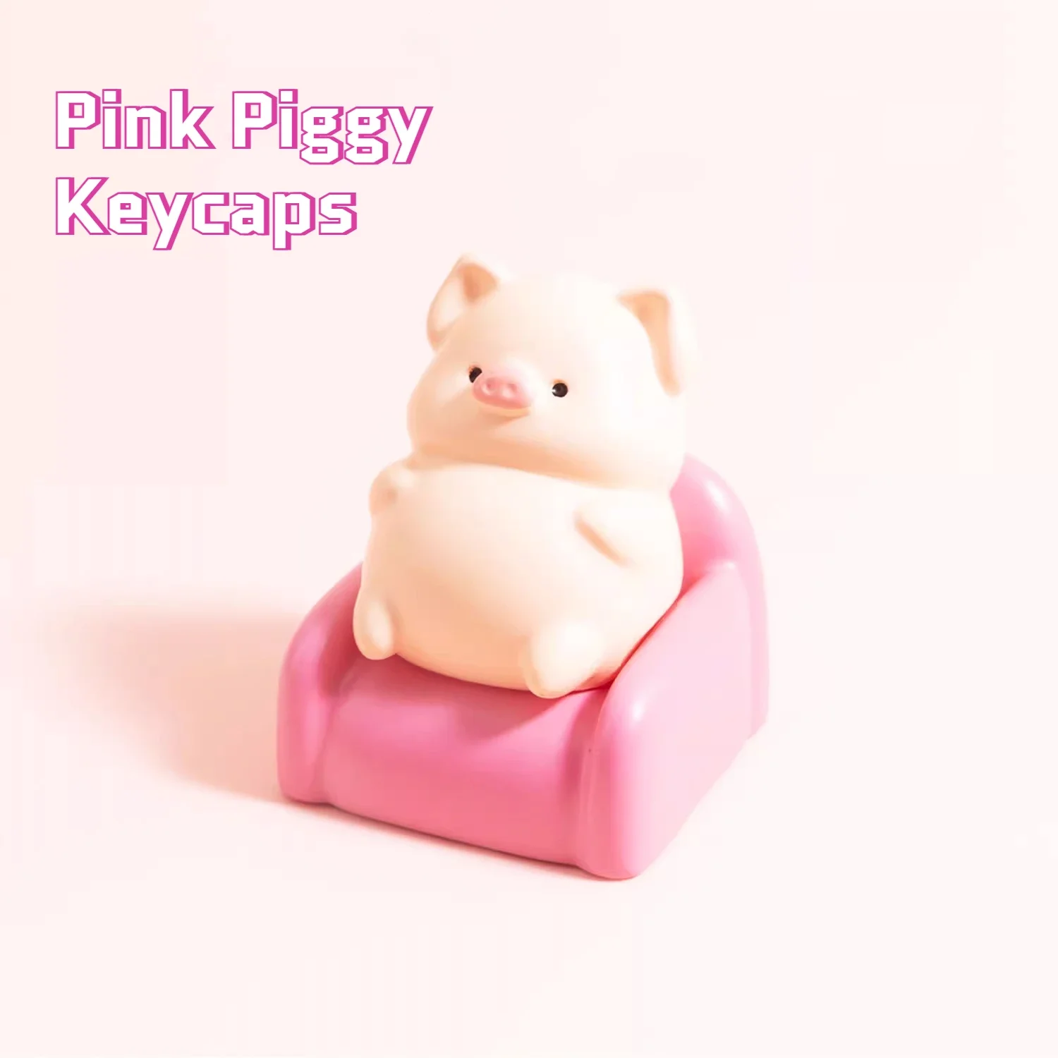 

Personalized Keycap Pink Cute Cartoon Piggy Keycaps Gift Three-dimensional Animal Keycaps Cross Shaft Mechanical Keyboard Keycap