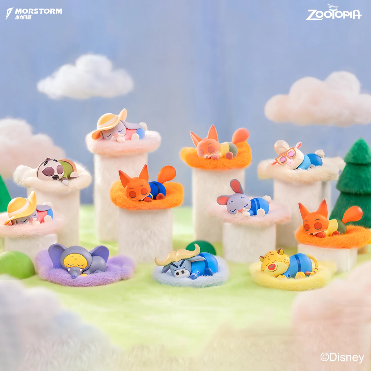 MORSTORM Zootopia2 Nick Judy'S Sleeping Position Series Blind Box Simpatico cartone animato modello squisito giocattolo per il regalo di Natale dei bambini