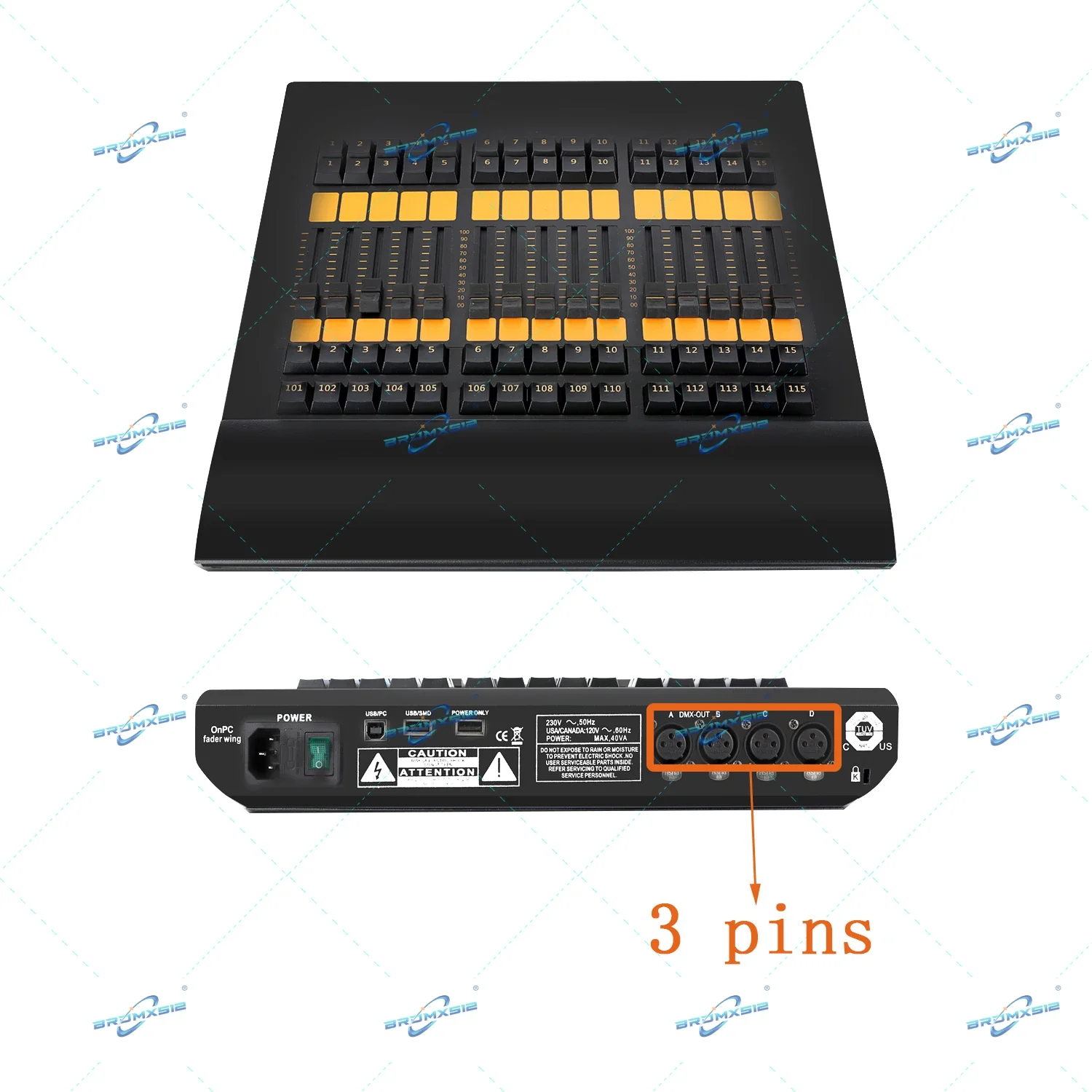 Controller per luci da palco Grand MA Fader Wing Dmx512 Console di illuminazione per DJ per luce a testa mobile