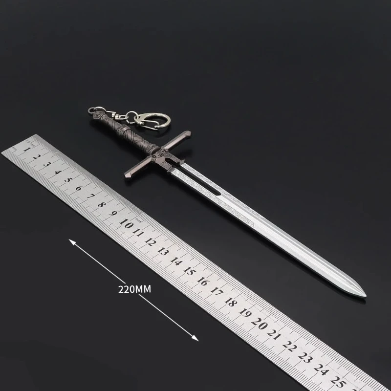 Baldur's Gate 3 Game Surrounding Permanent Burning Blade Metal Weapon Model Alloy Sword Weapon Hand Model Display Gift Toys