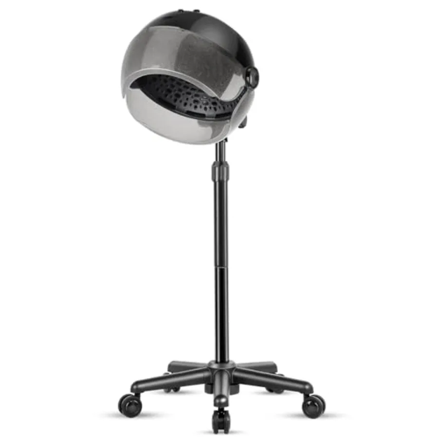 

Фен с капюшоном на колесиках с 3 температурными режимами для салонов, спа-центров или домашнего использования, черный