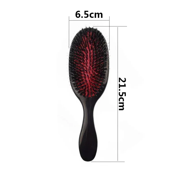 1PC Oval Boar Bristle & Nylon Hair Comb Mini Anti-static Hair Scalp Massage Comb Hairbrush Salon Hair Care Brush Styling Tool