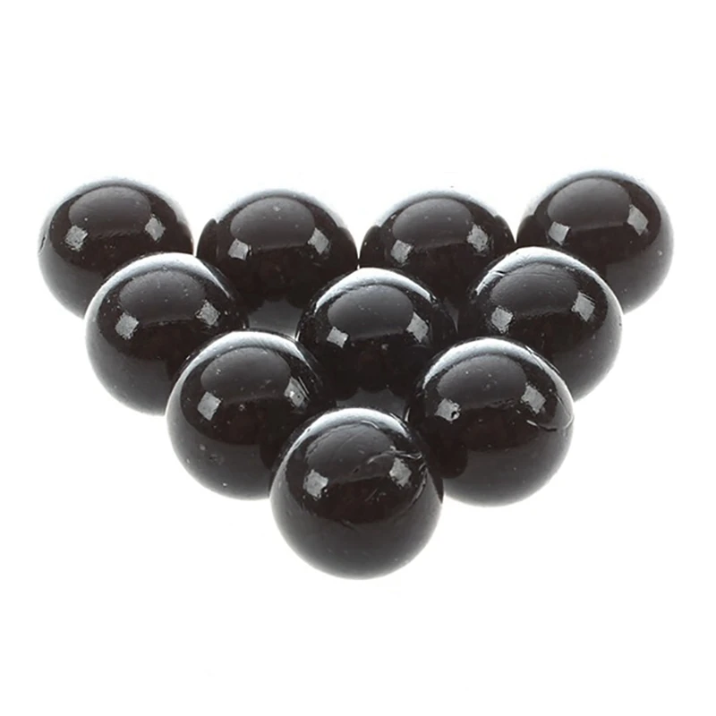 100 Pcs Marbles 16Mm Glass Marbles Knicker Glass Balls Decoration Color Nuggets Toy Black And White