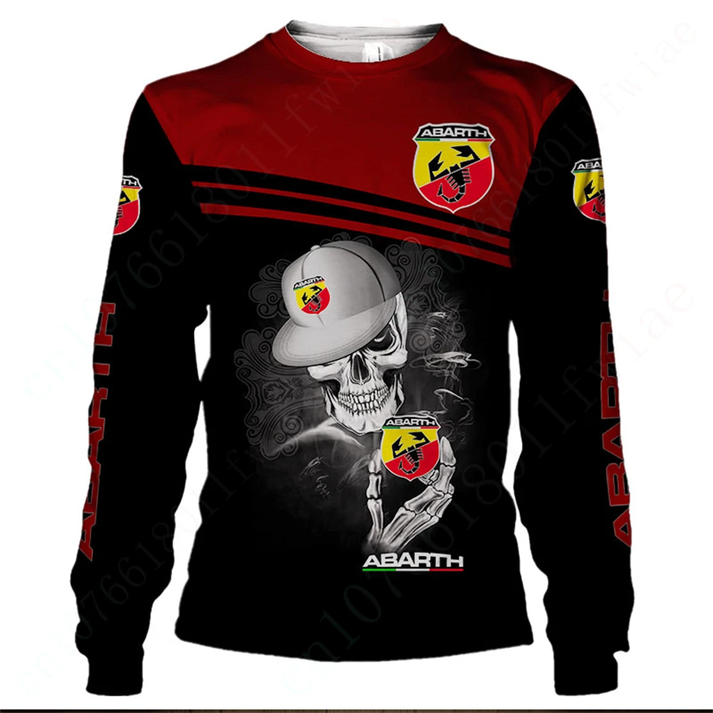 Abarth T-Shirt Voor Mannen Vrouwen Anime T-Shirts Top Harajuku Sneldrogend O Hals Lange Mouw Unisex Kleding Casual Sweatshirt