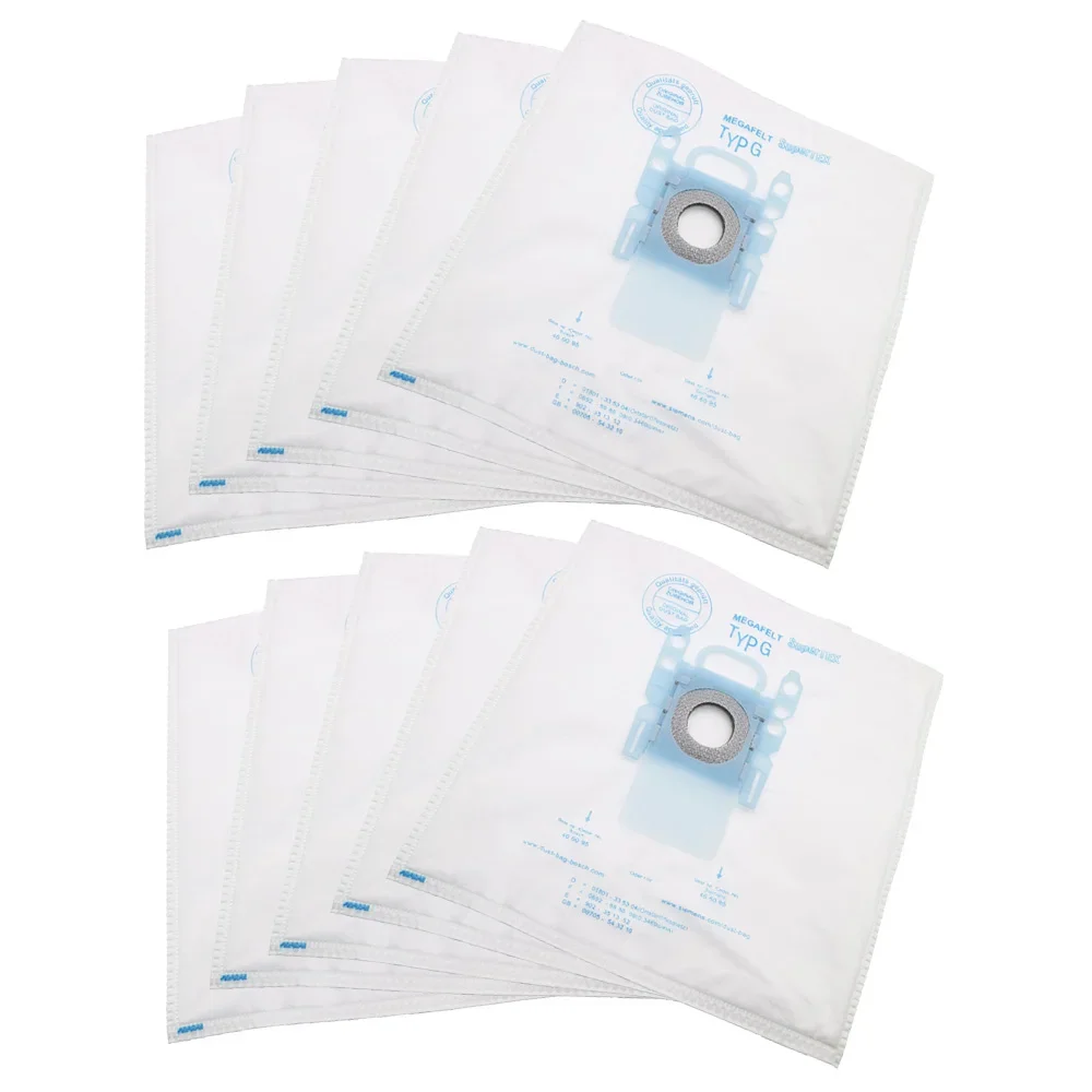 10Pcs Vacuum Cleaner Dust Bag Type G for Bosch Microfibre GXXL GXL MegaAir SuperTex BBZ41FGXXL SIEMENS BSG6 BSG7 BSGL3126