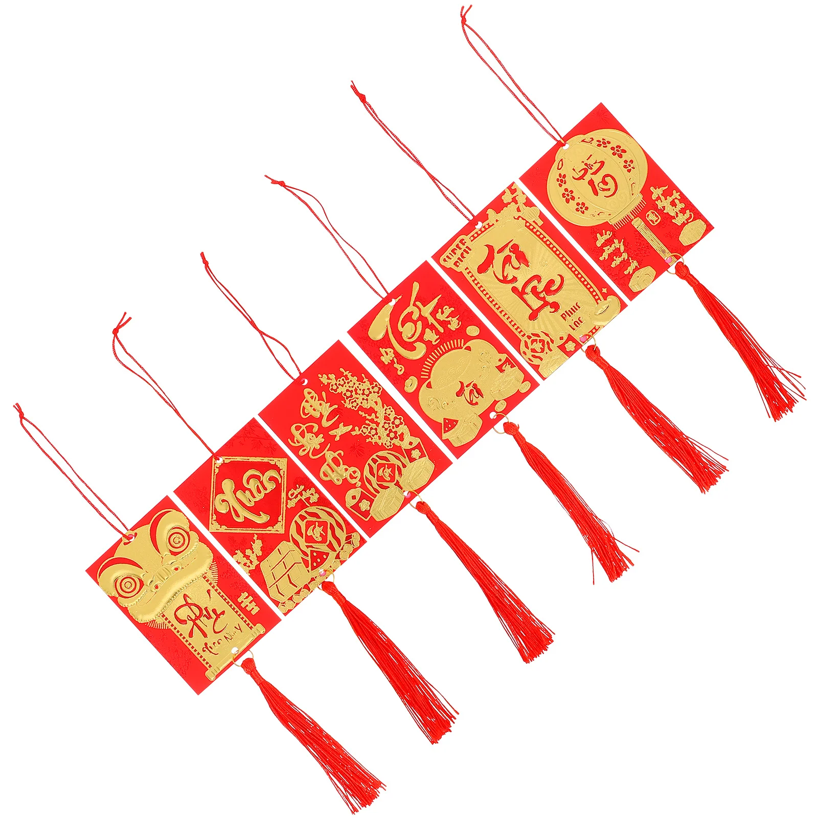 

6Pcs New Year Tassel Ornaments Detailed Craftsmanship Festive Bonsai Tree Home Decorations Vietnamese New Year Ornaments