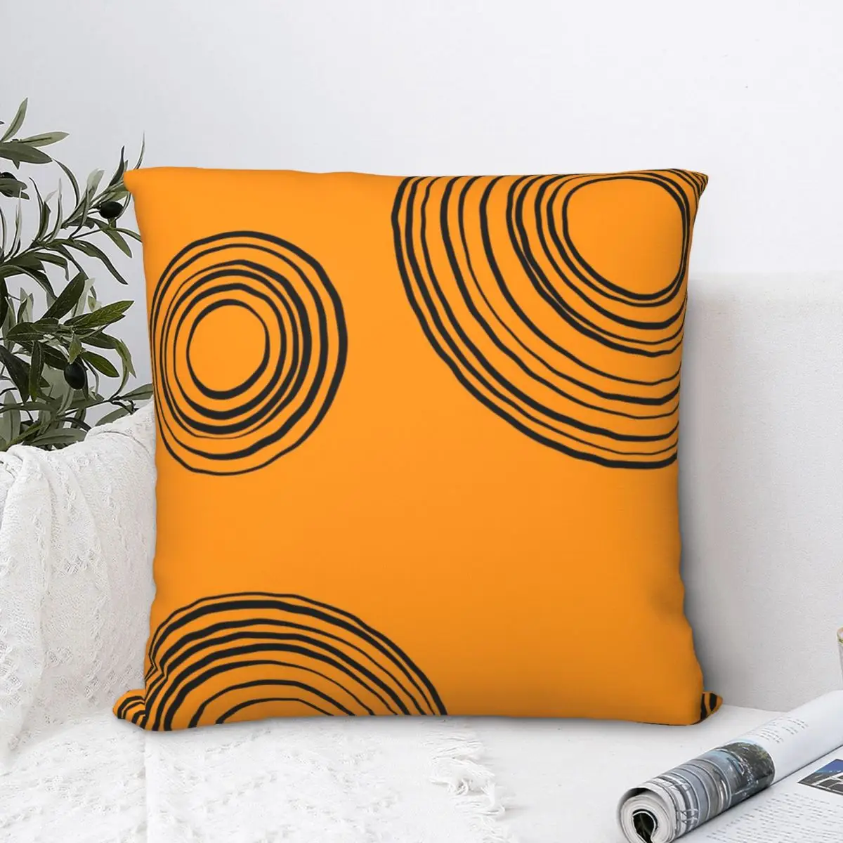 

Lines - Circle Square Pillowcase Polyester Pillow Cover Velvet Cushion Decor Comfort Throw Pillow For Home Car