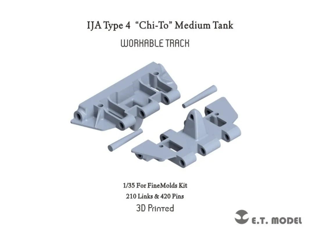 ET model 1/35 IJA Type 4 “Chi-To” Medium Tank Workable Track For FineMolds Kit