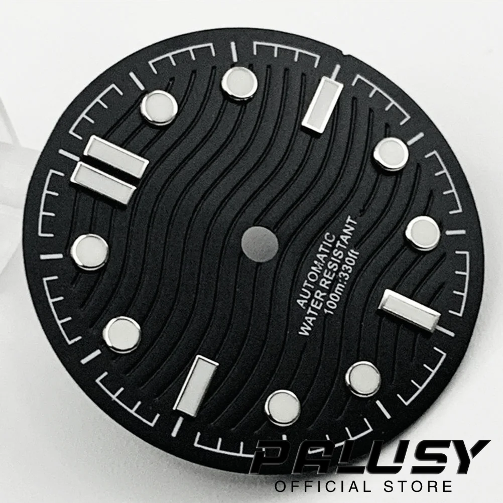 31mm Black White Blue Green Watch Dial Luminous Watch Faces for Fit NH35 NH36 ETA2836 2824 DG2813 3804 Miyota 8215 821A Movement