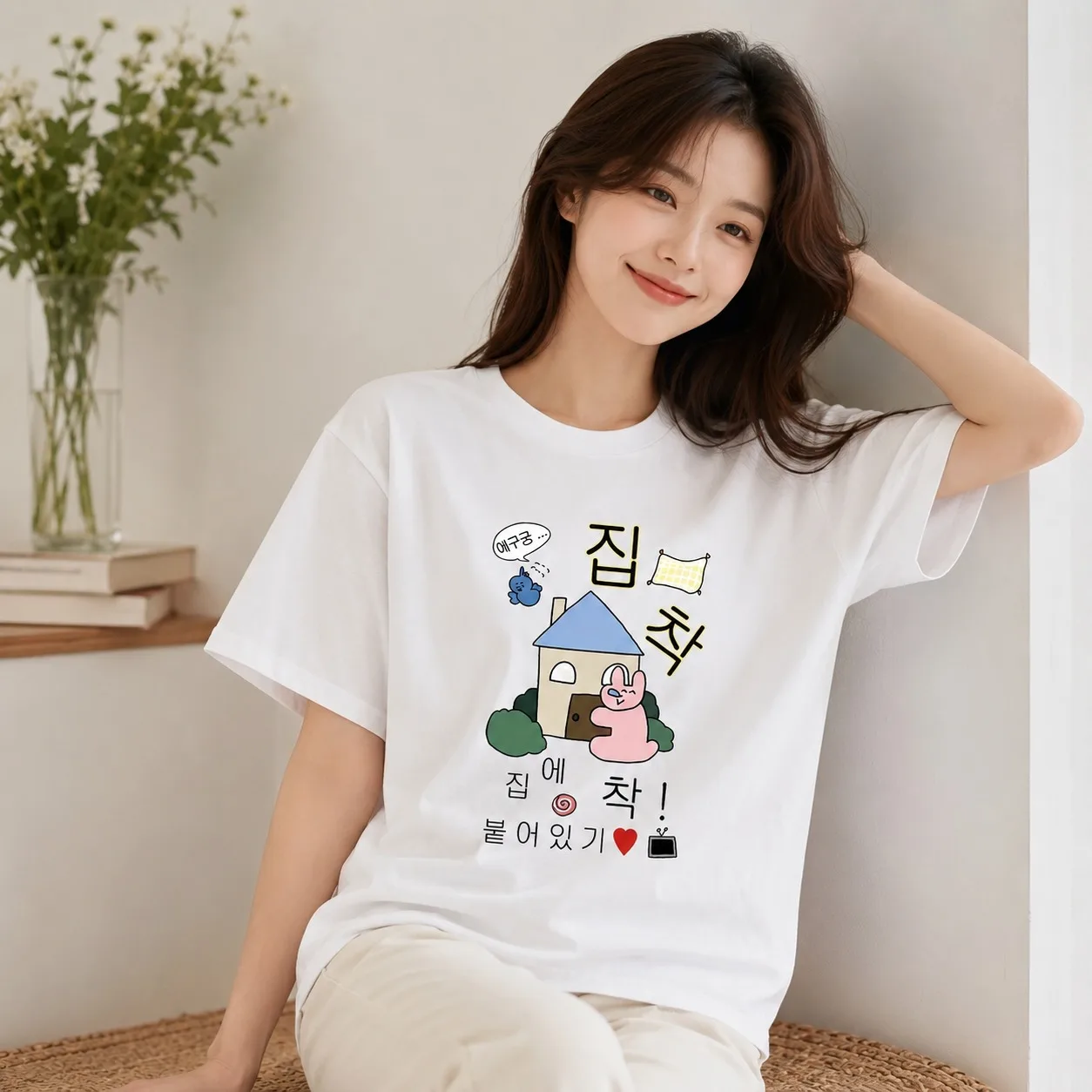 Korean Style T-shirt Short Sleeved Fun I Want To Go Home Quote Round Neck T-shirt Cute Simple Casual Streetwear Women's Top