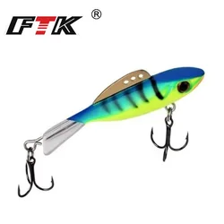 FTK 4g 8g 10g 17g Winter Fishing Lure Balancer 3D Eyes Ice Fishing Hard Lure Jig Artificial Bait With Treble Hook Pike