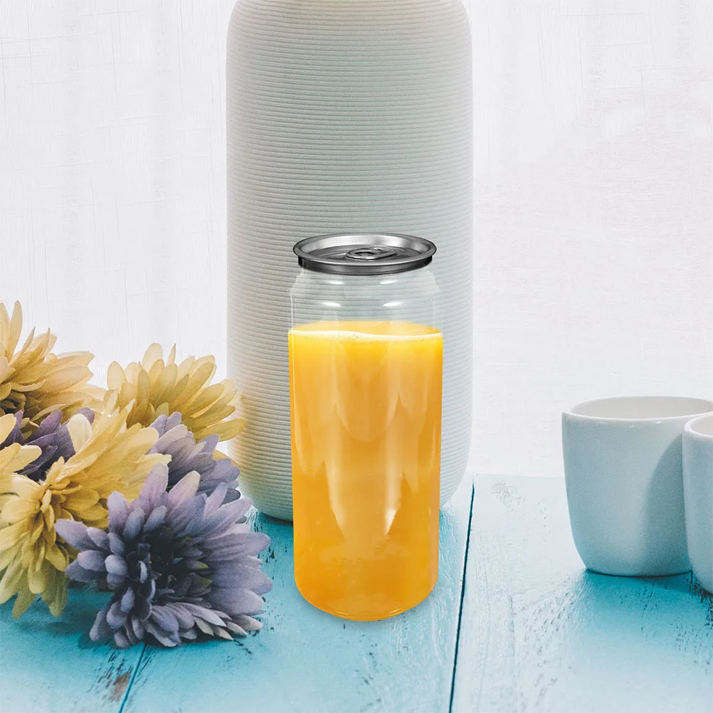 

15Pcs Reusable Soda Can Bottles 500Ml Leakproof for Picnics Camping Juice Milk Tea Coffee Sparkling Water Soda Mini Cans
