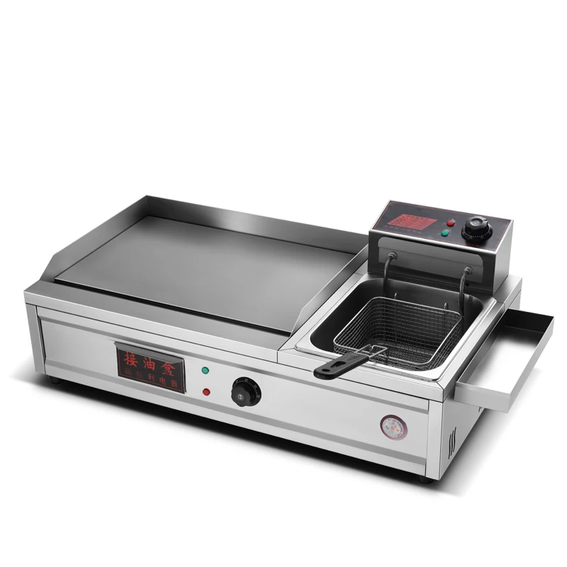 

Electric Griddle Commercial Gas Griddle Fryer All-in-one MachineTeppanyaki Frying Pan Kanto Boiled Noodles fryer Oden