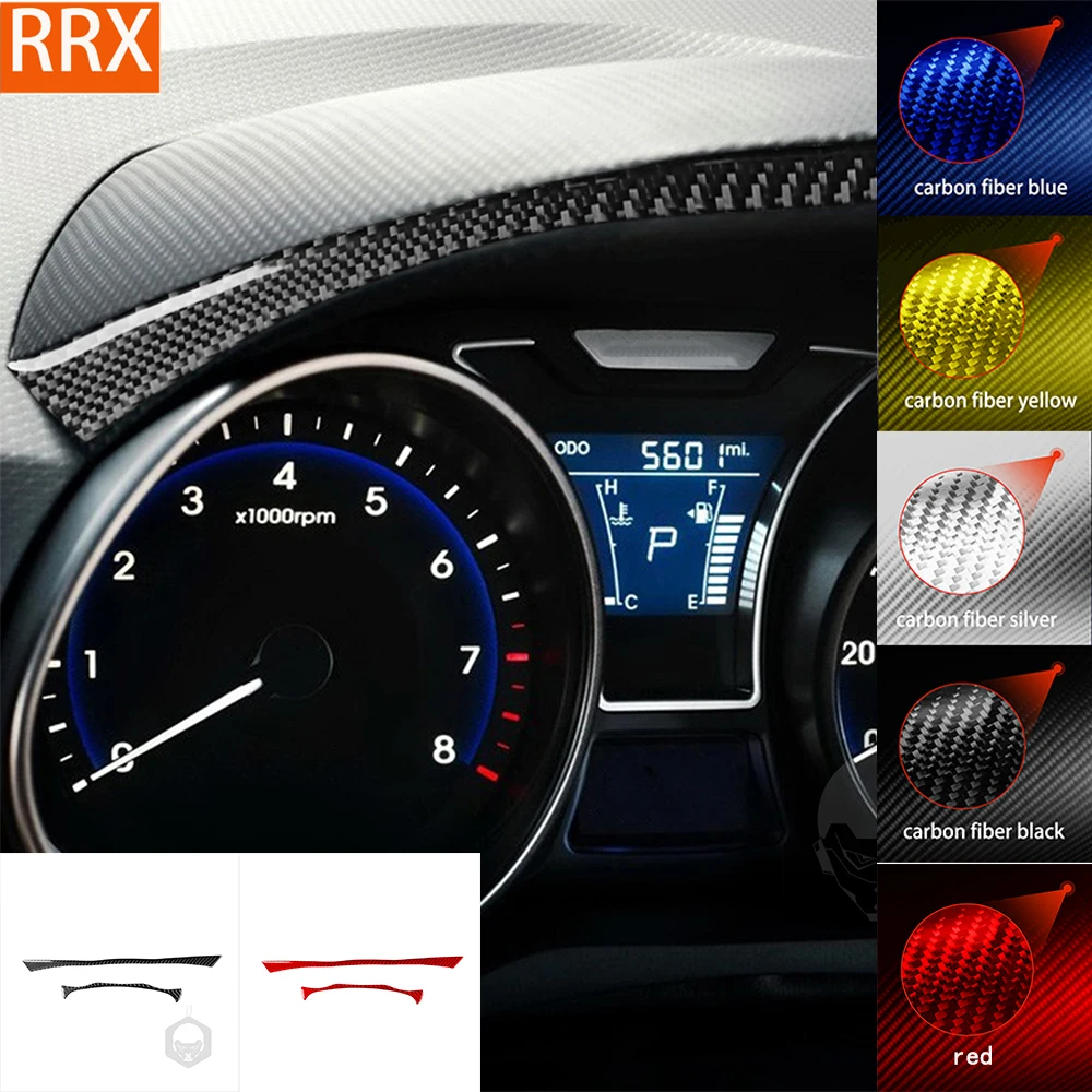 For Hyundai Veloster 2012-2017 Speedometer Trim Stirp Cover Tuning Real Carbon Fiber Sticker Car Interior Moulding Accessories