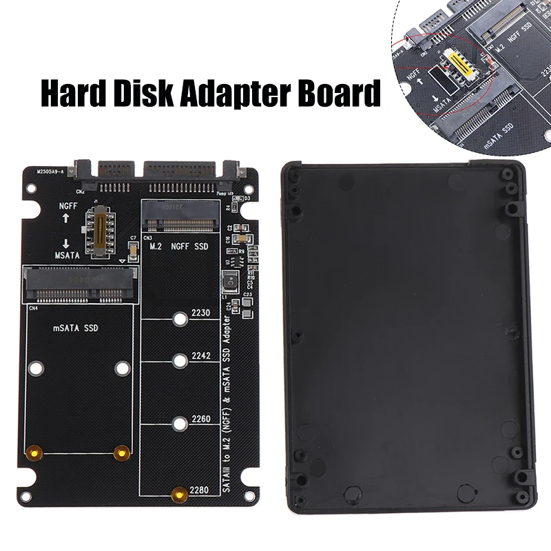 

SATA 60Gbps To M2 NGFF SATA SSD MSATA SSD Adapter MSATA To SATA M.2 NGFF To SATA Hard Disk Adapter Board