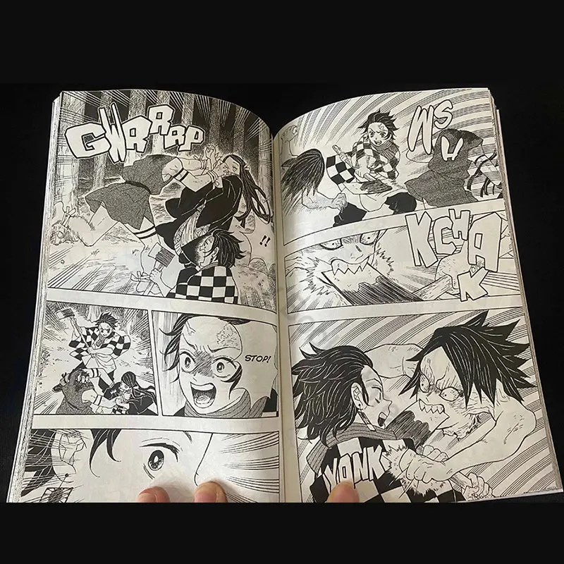 Anime Demon Slayer Manga Book, Kimetsu Não, Yaiba, Japão, Juventude, Adolescentes Fantasia, Science Mystery Suspense, Inglês, Vol 1-10, 10 Book