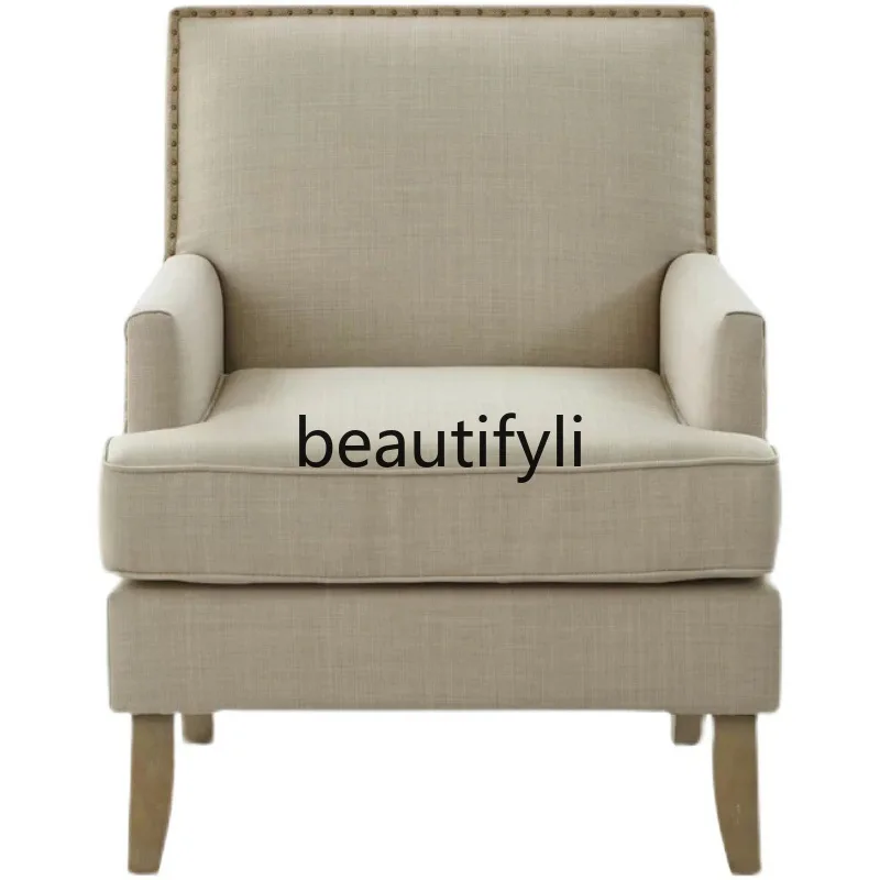 American-style Light Luxury Sofa Club Meeting Chair Home Leisure Chair Nordic Single Sofa