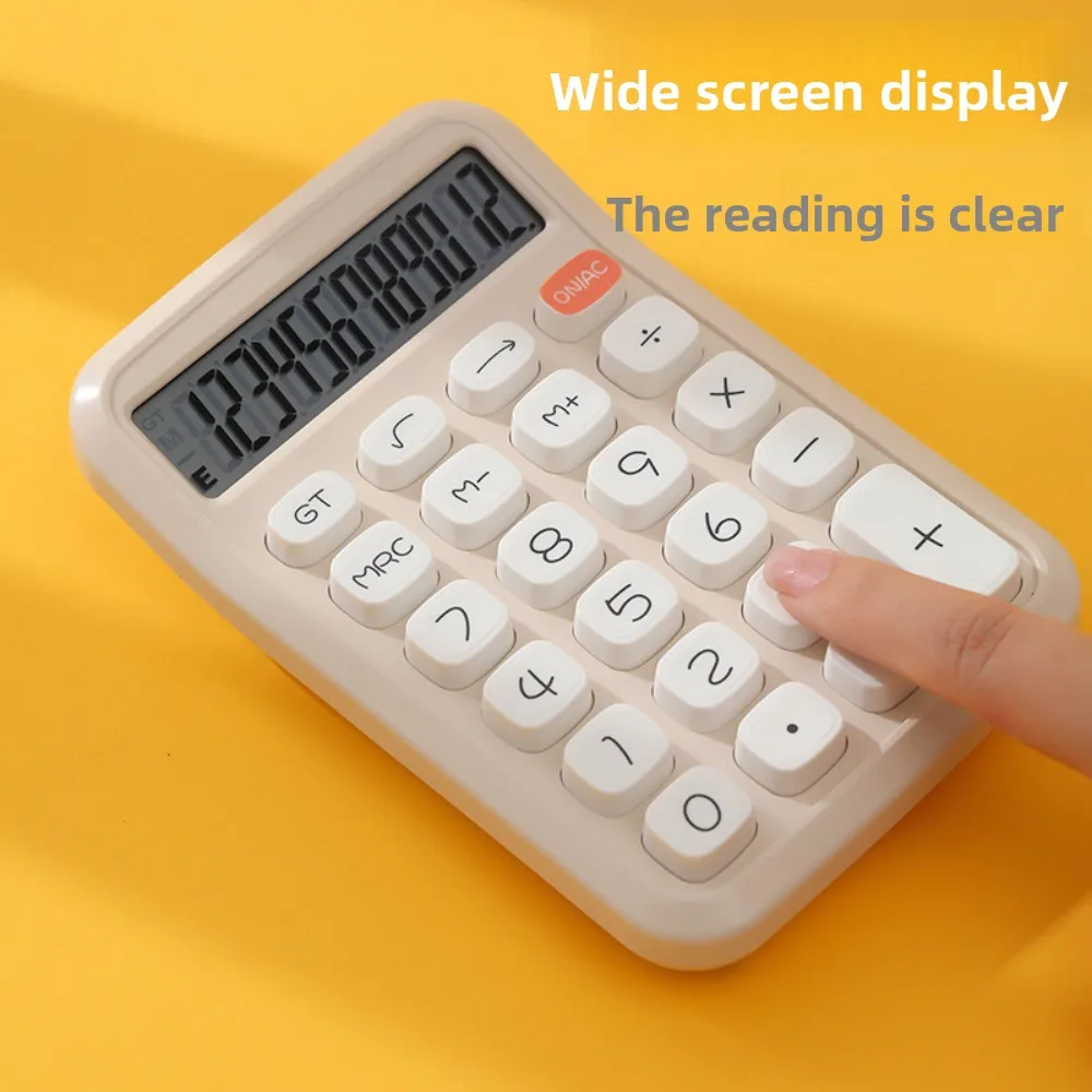 

12 Digits Small Calculator Lightweight Accounting Tools Arithmetic Calculator Candy Color Portable Student Calculator